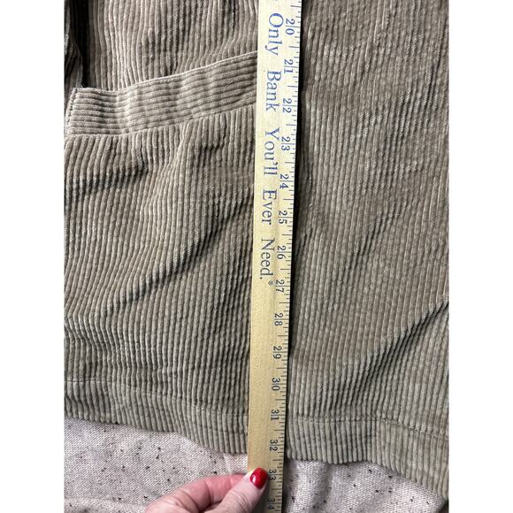 NWT Woman Within 4X Corduroy Pleat Back Chore Barn Jacket Coat Tan - Picture 3 of 7